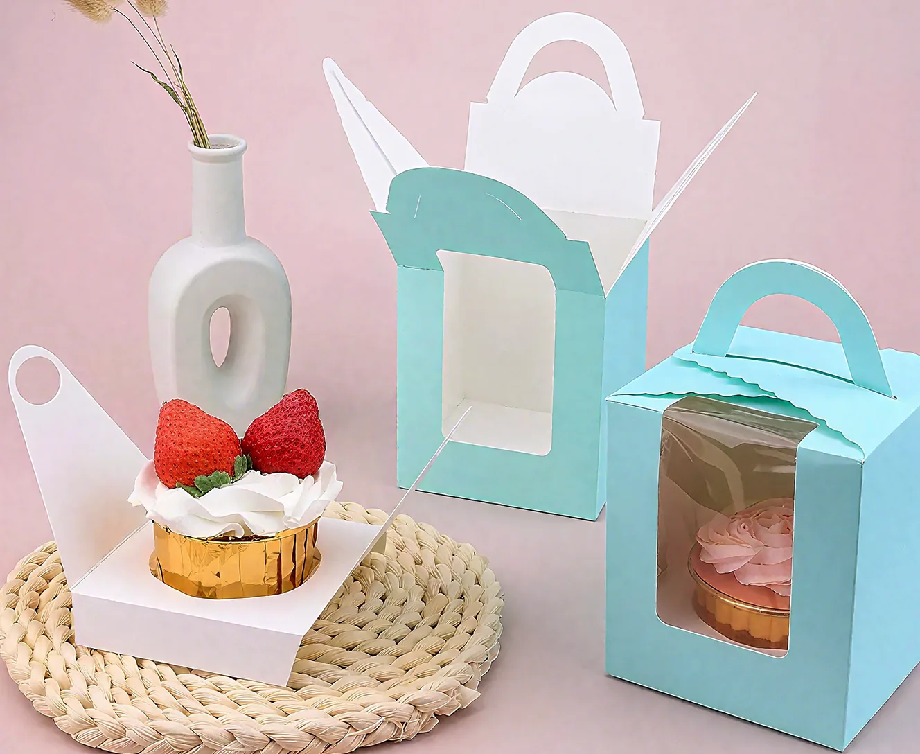 Das Material der Lebensmittelpapierbox.